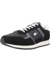 TOMMY HILFIGER - Kapcie TOMMY JEANS TJM RUNNER CASUAL Czarny. Okazja: na co dzień. Kolor: czarny. Materiał: jeans. Sport: turystyka piesza
