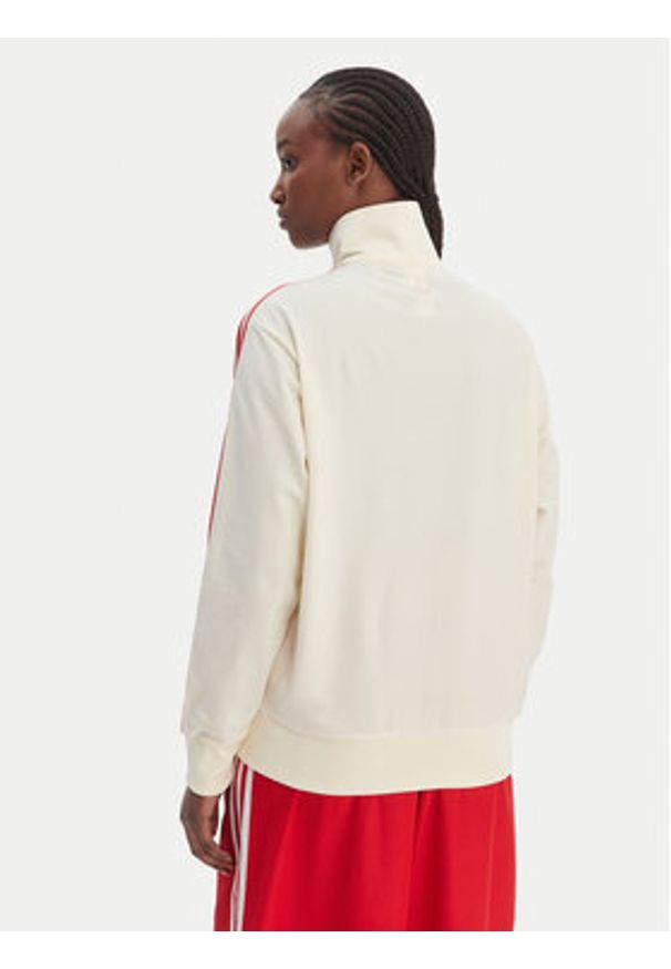 Adidas - adidas Bluza Firebird KQ8075 Beżowy Loose Fit. Kolor: beżowy. Materiał: syntetyk