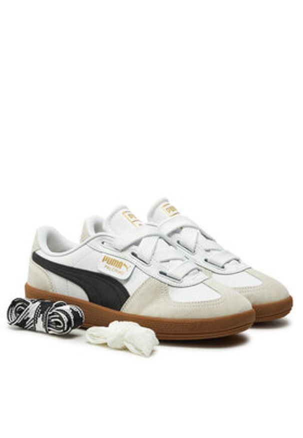 Puma Sneakersy Palermo Wide Lace 40210901 Biały. Kolor: biały. Materiał: zamsz, skóra
