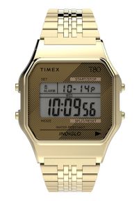 Timex - Zegarek TW2R79200. Rodzaj zegarka: cyfrowe. Kolor: złoty. Materiał: koronka, materiał, tworzywo sztuczne