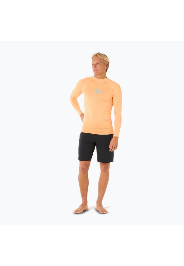 RIPCURL - Longsleeve do pływania męski Rip Curl Waves UPF Performance. Kolor: pomarańczowy