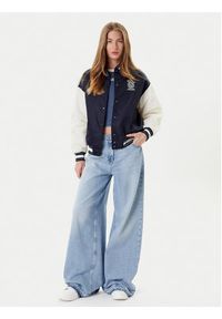 Guess Jeans Kurtka bomber W5YL15 WHAA2 Granatowy Regular Fit. Kolor: niebieski. Materiał: syntetyk #3