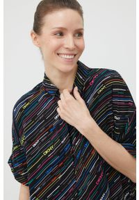 DKNY - Dkny piżama YI2922529 damska kolor czarny. Kolor: czarny. Materiał: tkanina #3