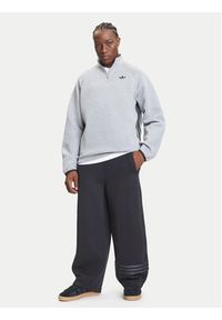 Adidas - adidas Bluza adicolor Spacer Drill JX1508 Szary Loose Fit. Okazja: na spacer. Kolor: szary. Materiał: syntetyk, bawełna #5