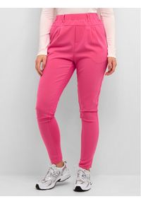 Kaffe Spodnie materiałowe Jillian 501021 Różowy Regular Fit. Kolor: różowy. Materiał: syntetyk #1