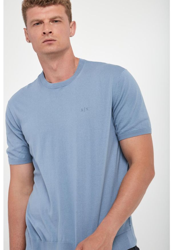 Armani Exchange - T-shirt męski dzianinowy ARMANI EXCHANGE. Materiał: dzianina