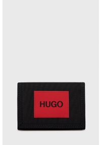 Hugo portfel męski kolor czarny. Kolor: czarny. Materiał: poliester, poliamid, materiał. Wzór: gładki
