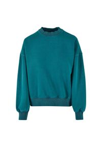 Urban Classics - Bluza Damska Stone Wash Crew Neck Oversized SweaT-shirt. Kolor: niebieski