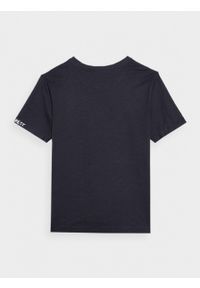 outhorn - T-shirt z nadrukiem męski - granatowy. Okazja: na co dzień. Kolor: niebieski. Materiał: bawełna, dzianina. Długość rękawa: krótki rękaw. Wzór: nadruk. Styl: casual #3