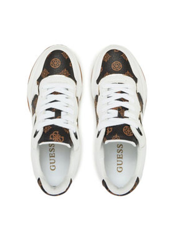 Guess Sneakersy FLPHAP FAL12 Biały. Kolor: biały. Materiał: skóra