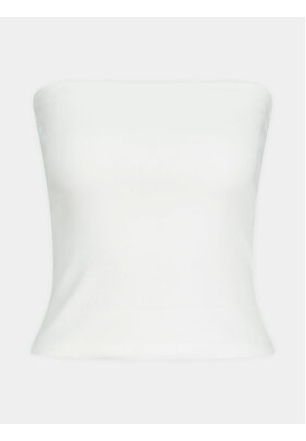 JJXX Top Fiona 12234188 Biały Slim Fit. Kolor: biały. Materiał: bawełna