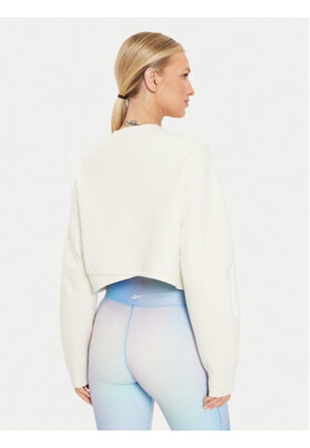 Reebok Bluza Activ Coll Dreamblend Midlayer 100076297 Écru Relaxed Fit. Materiał: bawełna