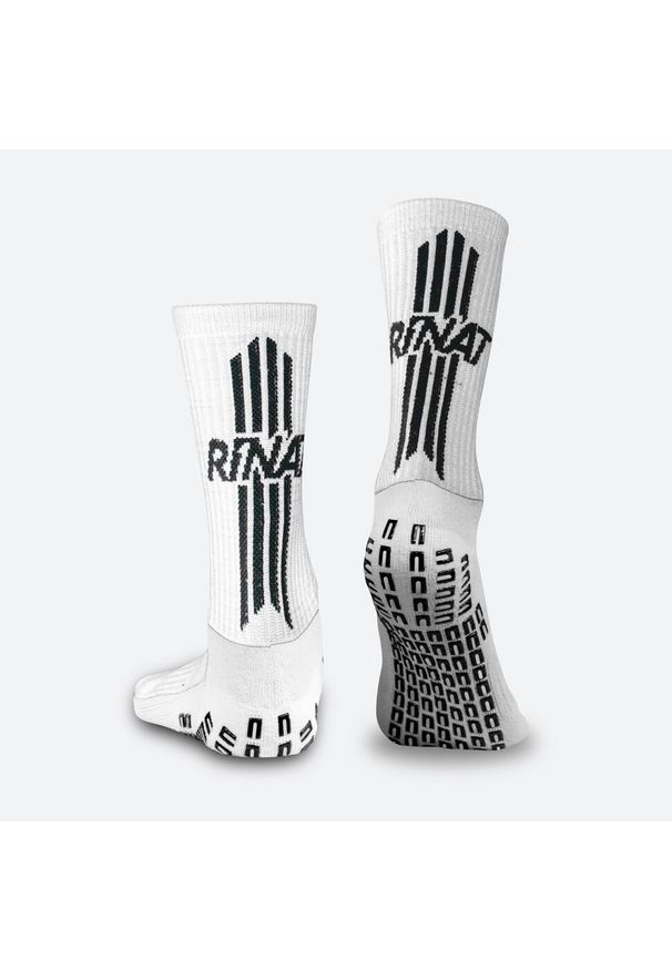 RINAT - Sportowa skarpeta antypoślizgowa ANTISLIP SOCKS dla dorosłych Biały Zestaw 2. Kolor: czarny, biały, wielokolorowy. Sport: piłka nożna