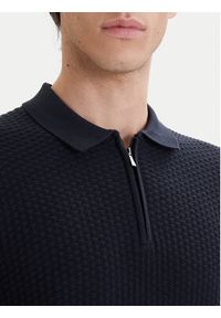 Bugatti Sweter 7100-15532E Granatowy Regular Fit. Kolor: niebieski. Materiał: bawełna #2
