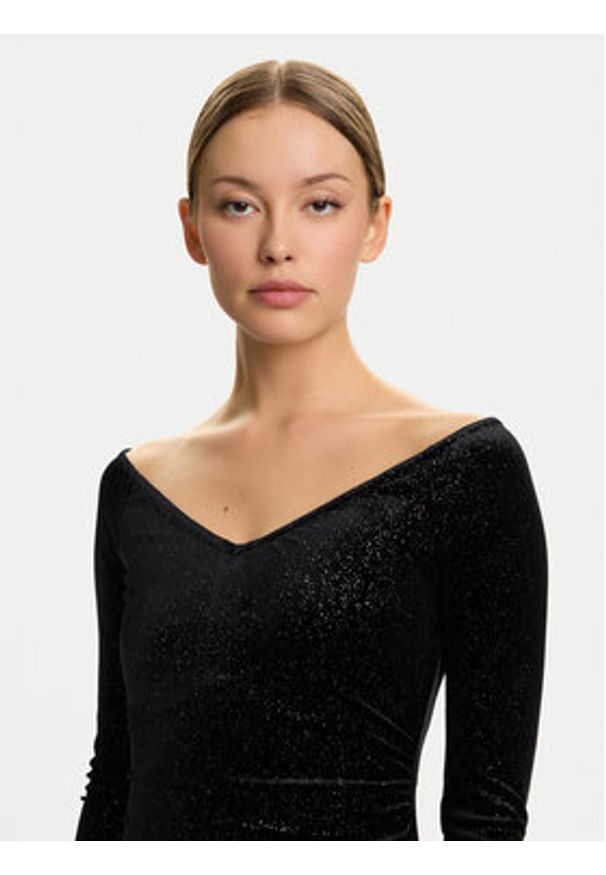 Armani Exchange Sukienka koktajlowa XW000795 AF16143 MC072 Czarny Slim Fit. Kolor: czarny. Materiał: syntetyk. Styl: wizytowy