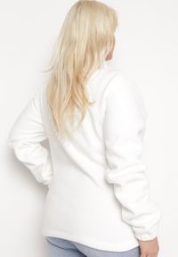 Born2be - Biała Bluza na Suwak o Klasycznym Kroju z Kołnierzem i Kieszeniami Lathmini. Okazja: na co dzień. Kolor: biały. Styl: klasyczny #4