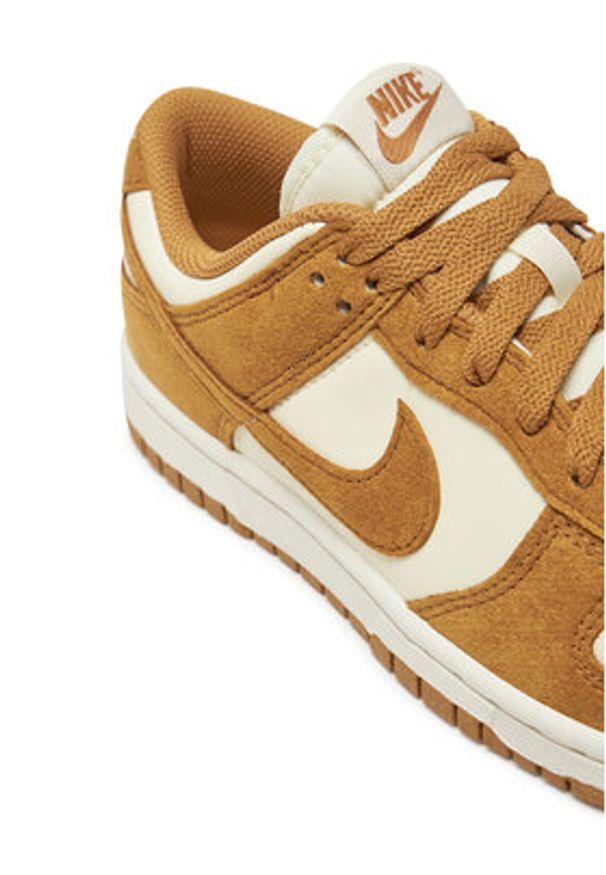 Nike Sneakersy Dunk Low HJ7673 100 Beżowy. Kolor: beżowy. Materiał: skóra
