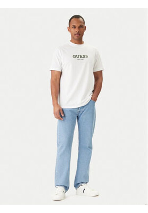 Guess T-Shirt M6GI16 K3032 Biały Regular Fit. Kolor: biały. Materiał: bawełna
