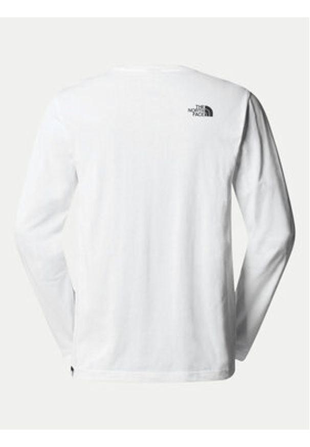 The North Face Longsleeve Simple Dome NF0A87QN Biały Regular Fit. Kolor: biały. Materiał: bawełna. Długość rękawa: długi rękaw