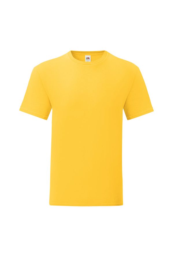 FRUIT OF THE LOOM - Męska Koszulka Iconic 150. Kolor: żółty, pomarańczowy, wielokolorowy