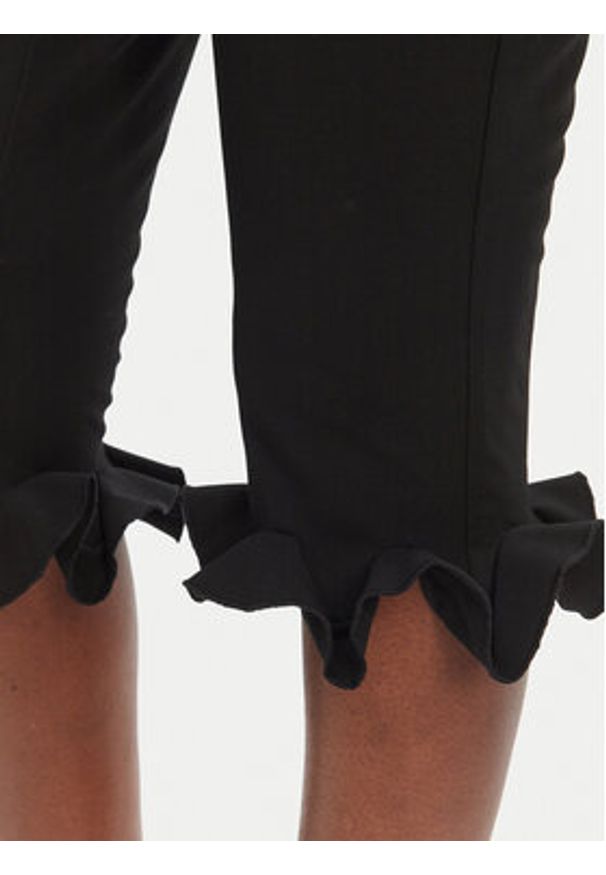 ROTATE Spodnie capri 113809100 Czarny Slim Fit. Kolor: czarny. Materiał: wiskoza