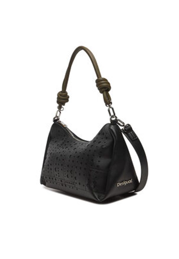 Desigual Torebka Bloomer Mayari 24WAXPAB Czarny. Kolor: czarny. Materiał: skórzane