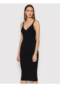 Remain Sukienka dzianinowa Gunilla Knit RM892 Czarny Slim Fit. Kolor: czarny. Materiał: dzianina, wiskoza