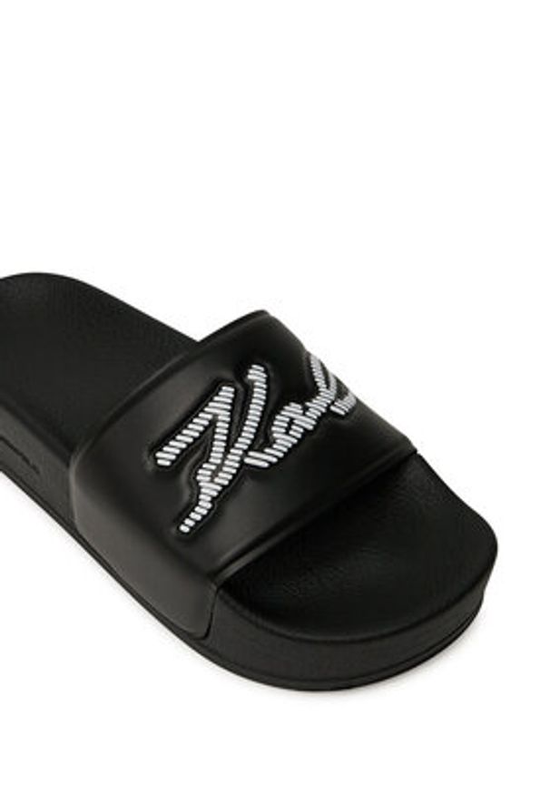 Karl Lagerfeld - KARL LAGERFELD Klapki Kondo Maxi KL80872 Czarny. Kolor: czarny. Materiał: skóra