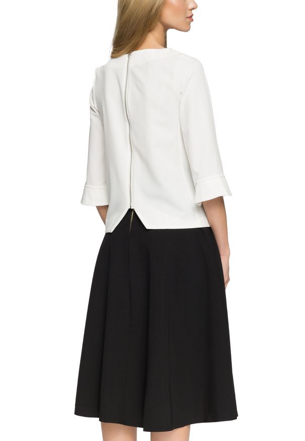 Style - Elegancka rozkloszowana spódnica midi. Okazja: na co dzień. Materiał: materiał. Wzór: gładki. Styl: elegancki