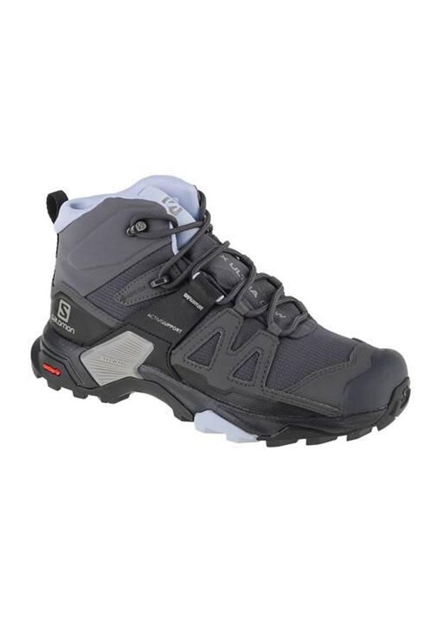 salomon - Buty trekkingowe damskie Salomon X Ultra 4 Mid Gtx W. Wysokość cholewki: za kostkę. Zapięcie: sznurówki. Kolor: szary. Materiał: materiał. Szerokość cholewki: normalna. Styl: sportowy