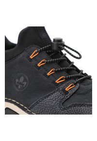 Niebieskie Półbuty Rieker Modne Obuwie Damskie. Okazja: na co dzień. Kolor: niebieski. Materiał: skóra, materiał. Szerokość cholewki: normalna #6