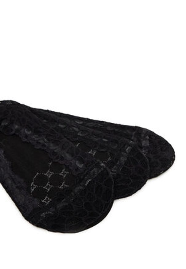 Nine West Zestaw 3 par stopek damskich LA_NW_4WB_005_SS25 (3-PACK) BLACK Czarny. Kolor: czarny. Materiał: materiał, bawełna