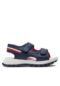 TOMMY HILFIGER - Tommy Hilfiger Sandały T3B2-33430-1591 S Niebieski. Kolor: niebieski #1