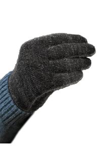 WEFT - Rękawiczki Possum/Merino unisex z długimi palcami. Kolor: zielony, wielokolorowy, czarny, brązowy. Materiał: skóra, wełna