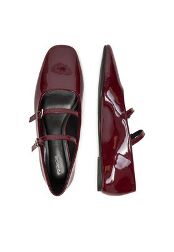 DeeZee Baleriny DZRP0468-10 Bordowy. Kolor: czerwony. Materiał: skóra