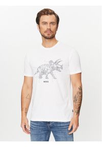 BOSS - Boss T-Shirt Terassic 50510376 Biały Regular Fit. Kolor: biały. Materiał: bawełna