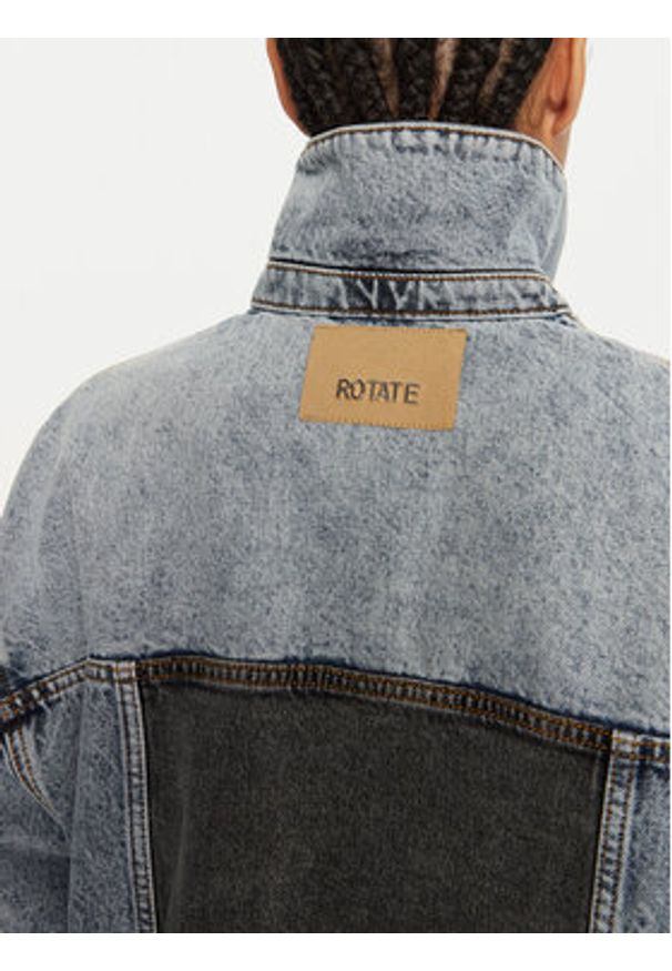 ROTATE Kurtka jeansowa Mariana 1128221603 Niebieski Oversize. Kolor: niebieski. Materiał: bawełna