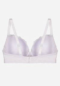 Renee - Biały Koronkowy Biustonosz Ozdobiony Cyrkoniowym Sercem Bothilei. Kolor: biały. Materiał: koronka. Wzór: aplikacja #7