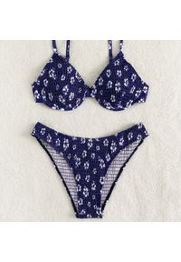 Intica - Bikini push-up plażowe z delikatnymi ramiączkami Salwa. Kolor: niebieski. Materiał: materiał