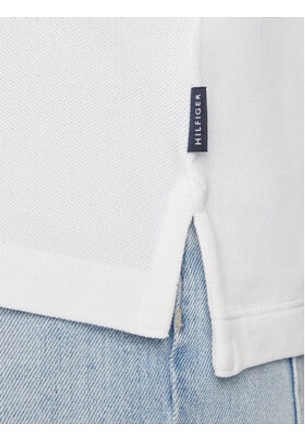 TOMMY HILFIGER - Tommy Hilfiger Polo Mao MW0MW34752 Biały Slim Fit. Typ kołnierza: polo. Kolor: biały. Materiał: bawełna