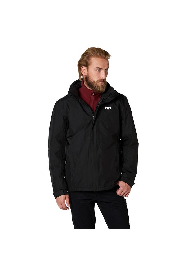 Kurtka przeciwdeszczowa męska Helly Hansen DUBLINER INSULATED. Kolor: czarny. Materiał: syntetyk