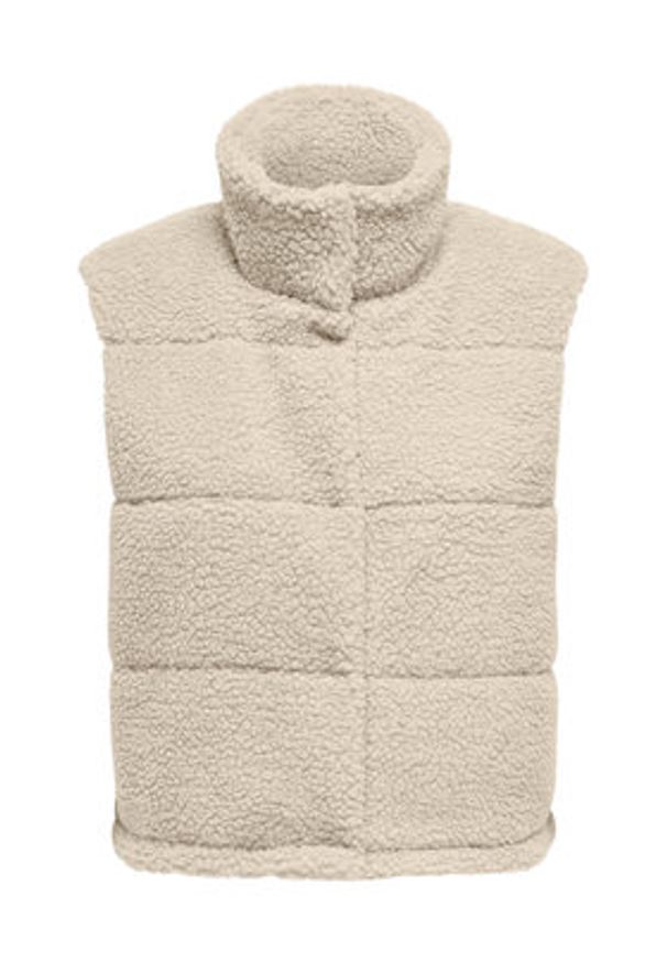 only - ONLY Bezrękawnik Sandra 15320630 Beżowy Regular Fit. Kolor: beżowy. Materiał: syntetyk. Długość rękawa: bez rękawów