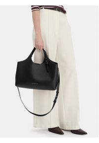 TOMMY HILFIGER - Tommy Hilfiger Torebka Th Logo Satchel AW0AW18282 Czarny. Kolor: czarny. Materiał: skórzane #8