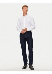 TOMMY HILFIGER - Tommy Hilfiger Koszula MW0MW34568 Biały Slim Fit. Kolor: biały. Materiał: bawełna