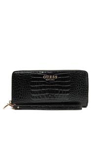 Guess Duży Portfel Damski SWCZ85 00146 Czarny. Kolor: czarny. Materiał: skóra