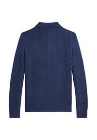 Polo Ralph Lauren Sweter 710974165003 Granatowy Regular Fit. Typ kołnierza: polo. Kolor: niebieski. Materiał: wełna
