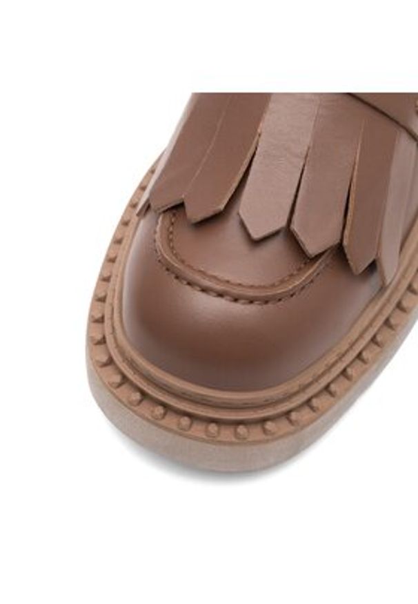 Badura Loafersy SINES-23FW110-V Brązowy. Kolor: brązowy. Materiał: skóra