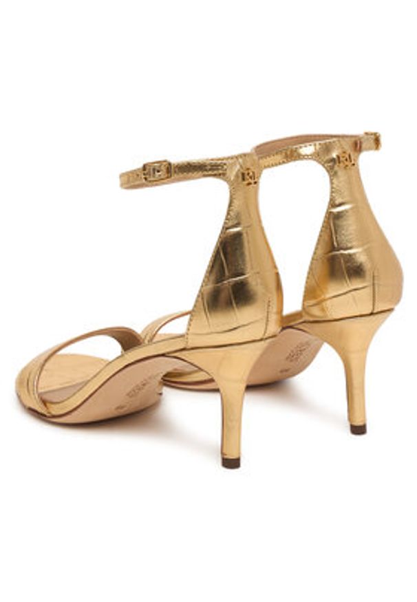 Lauren Ralph Lauren - LAUREN RALPH LAUREN Sandały Allie 802P04400001 Złoty. Kolor: złoty. Materiał: skóra