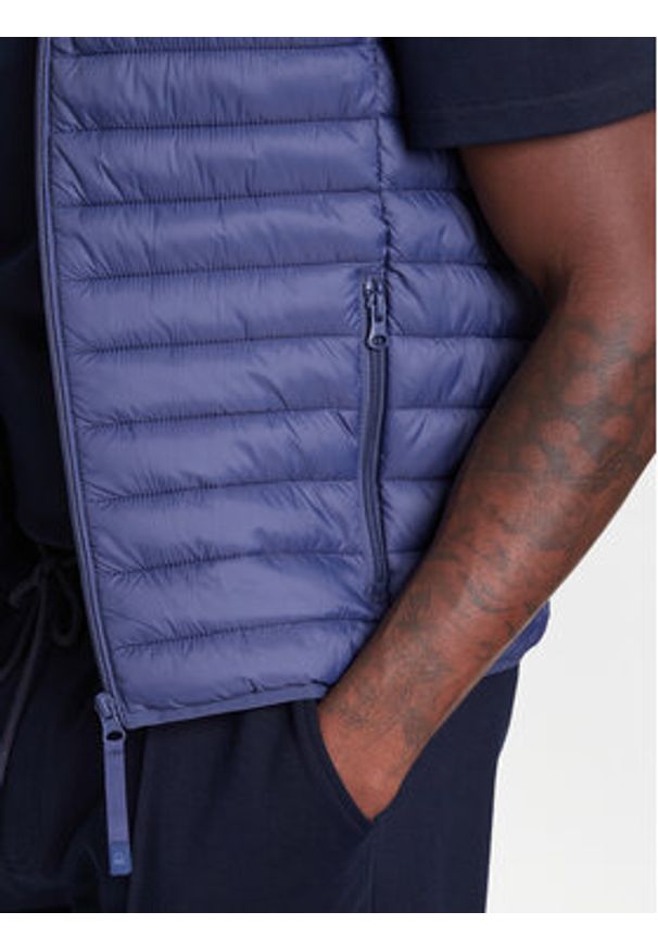 United Colors of Benetton - United Colors Of Benetton Kamizelka 2TWDUJ00P Niebieski Regular Fit. Kolor: niebieski. Materiał: syntetyk