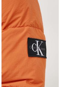 Calvin Klein Jeans kurtka męska kolor pomarańczowy zimowa. Kolor: pomarańczowy. Materiał: polar, włókno. Sezon: zima #3